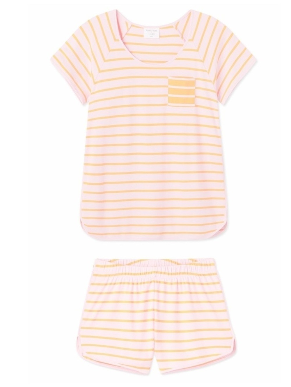 Atlantic-Pacific LAKE Pima Avery Shorts Set Pomelo Stripe XXL